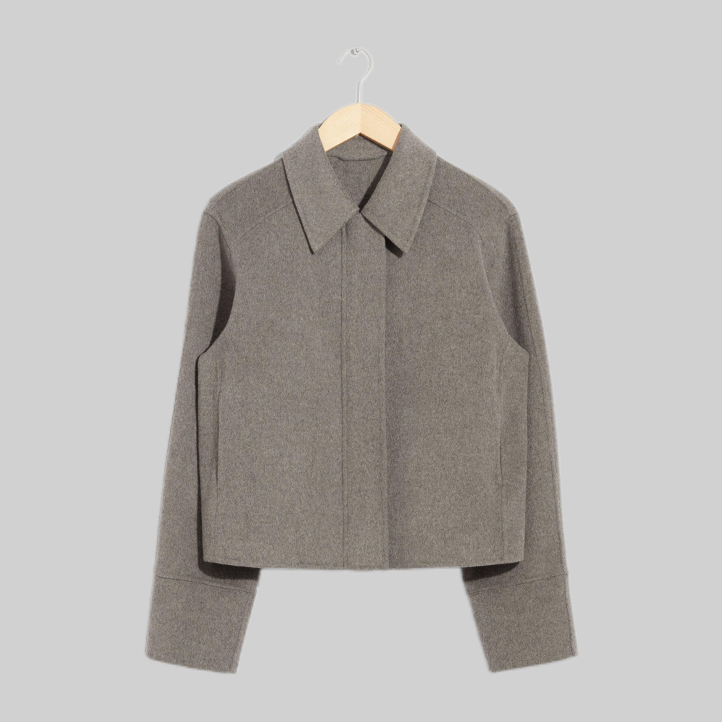 & Other Stories jacket, gray, women, frontside