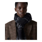 Estate checked alpaca and wool-blend scarf