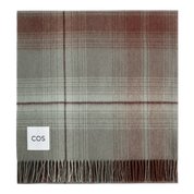 FRINGED WOOL-CASHMERE SCARF