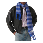 Striped logo alpaca-blend scarf