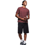 Red Square-Cut Tee with Crew Neck