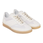 Smooth Cowhide Low-Tops with Floral Toe