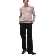 Loose Fit Tailored Pants with Front Pleats