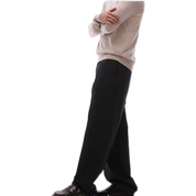 Loose Fit Tailored Pants with Front Pleats