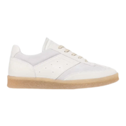 Smooth Cowhide Low-Tops with Floral Toe