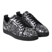Crackle Leather Sneakers