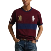 Burgundy Tee with Navy Panel