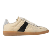 Low-Top Calfskin & Cotton Lace-Up