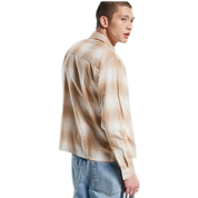 Regular Fit Check Shirt in Neutral with Boxy Fit