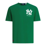 Green Cotton Tee with NY Chest Logo & Back Print