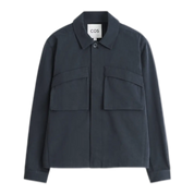 Utility Cotton Overshirt (Deep Navy)