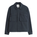 Utility Cotton Overshirt (Deep Navy)