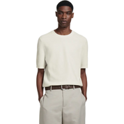 Micro Cable Stitch with Ribbed Crew Neck