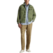 Button-Up Overshirt with Elbow Patches & Chest Pockets