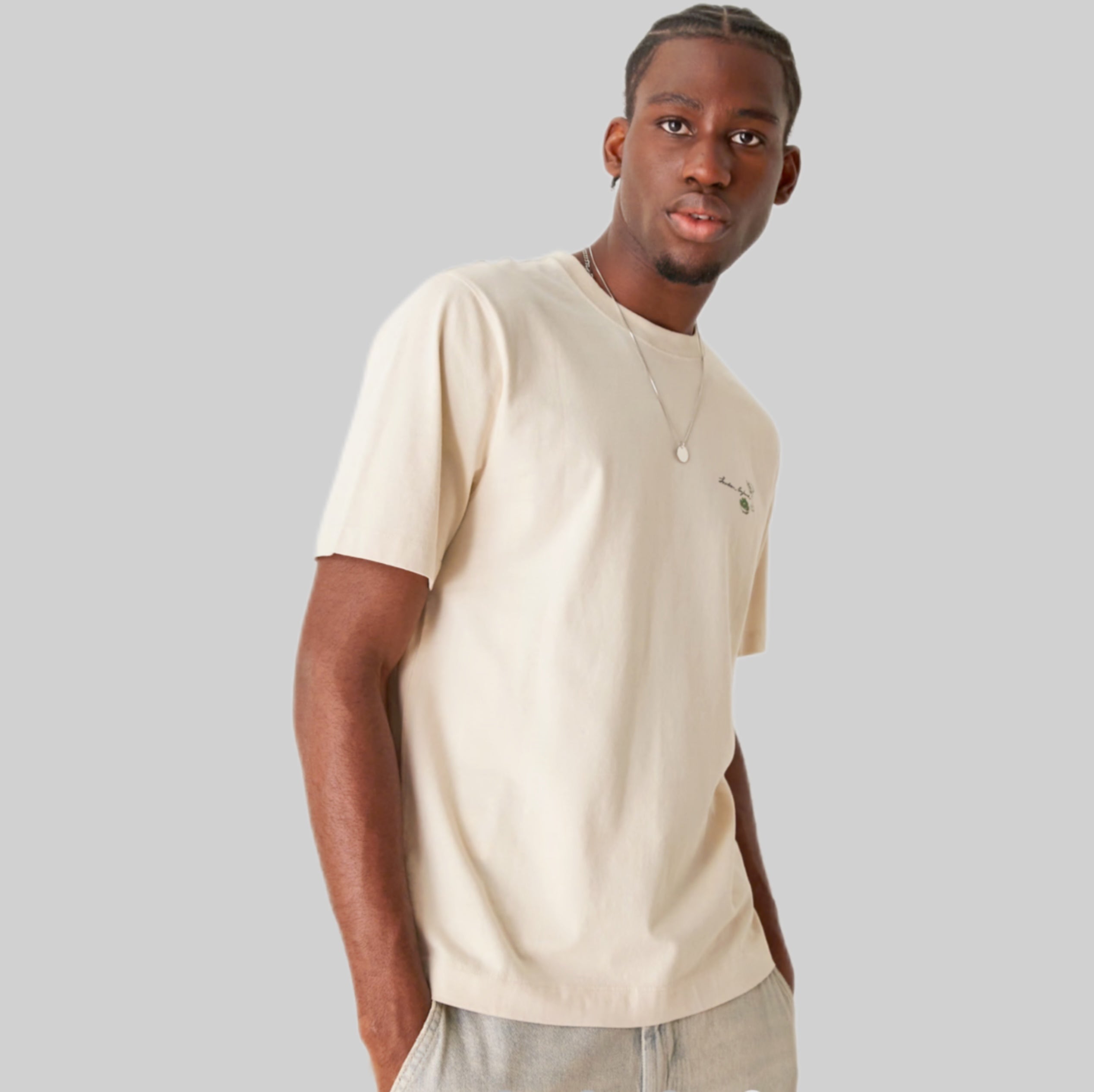 Luxe Vacation Back Print T-Shirt in Beige