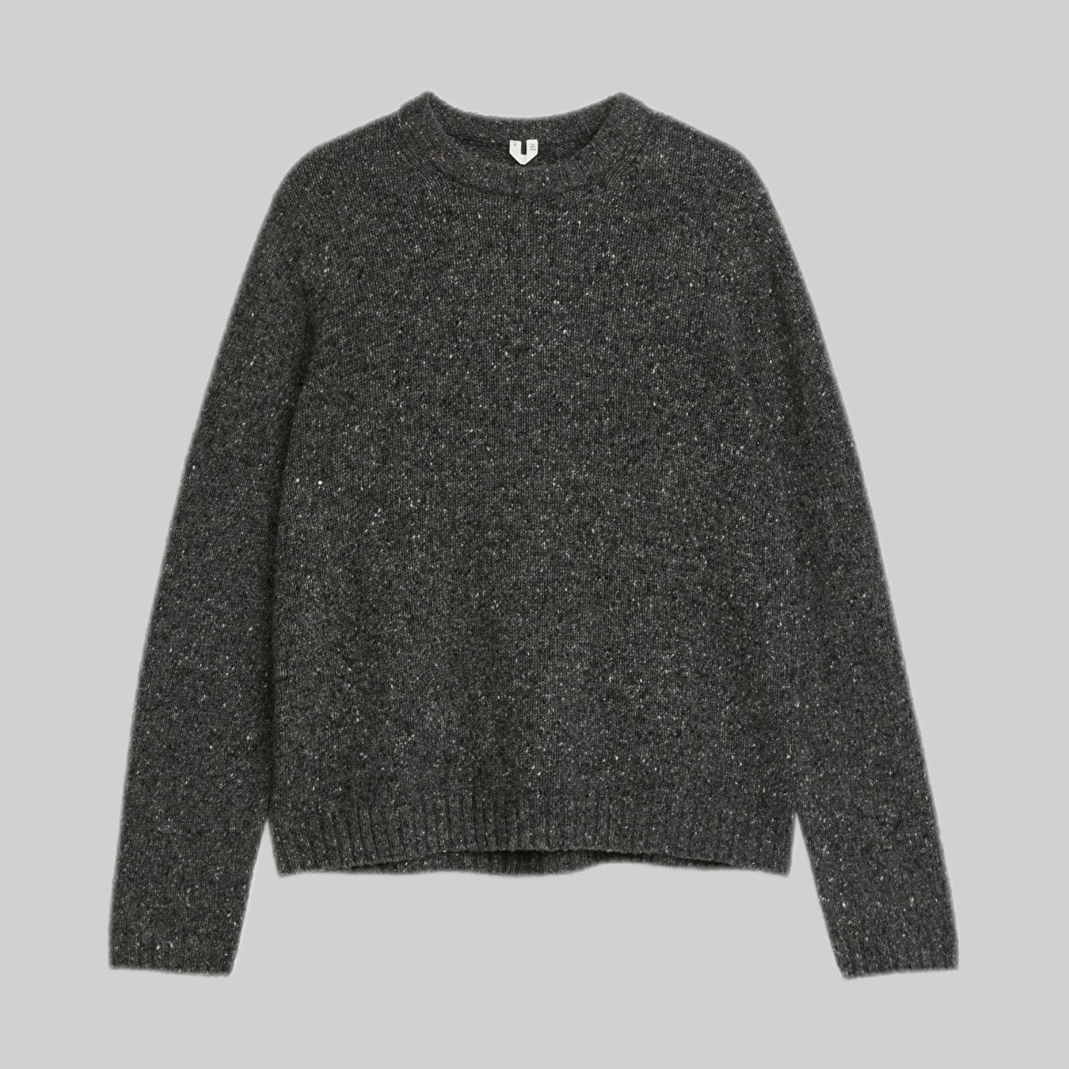 Wool-Alpaca Blend Jumper - Dark Grey Melange