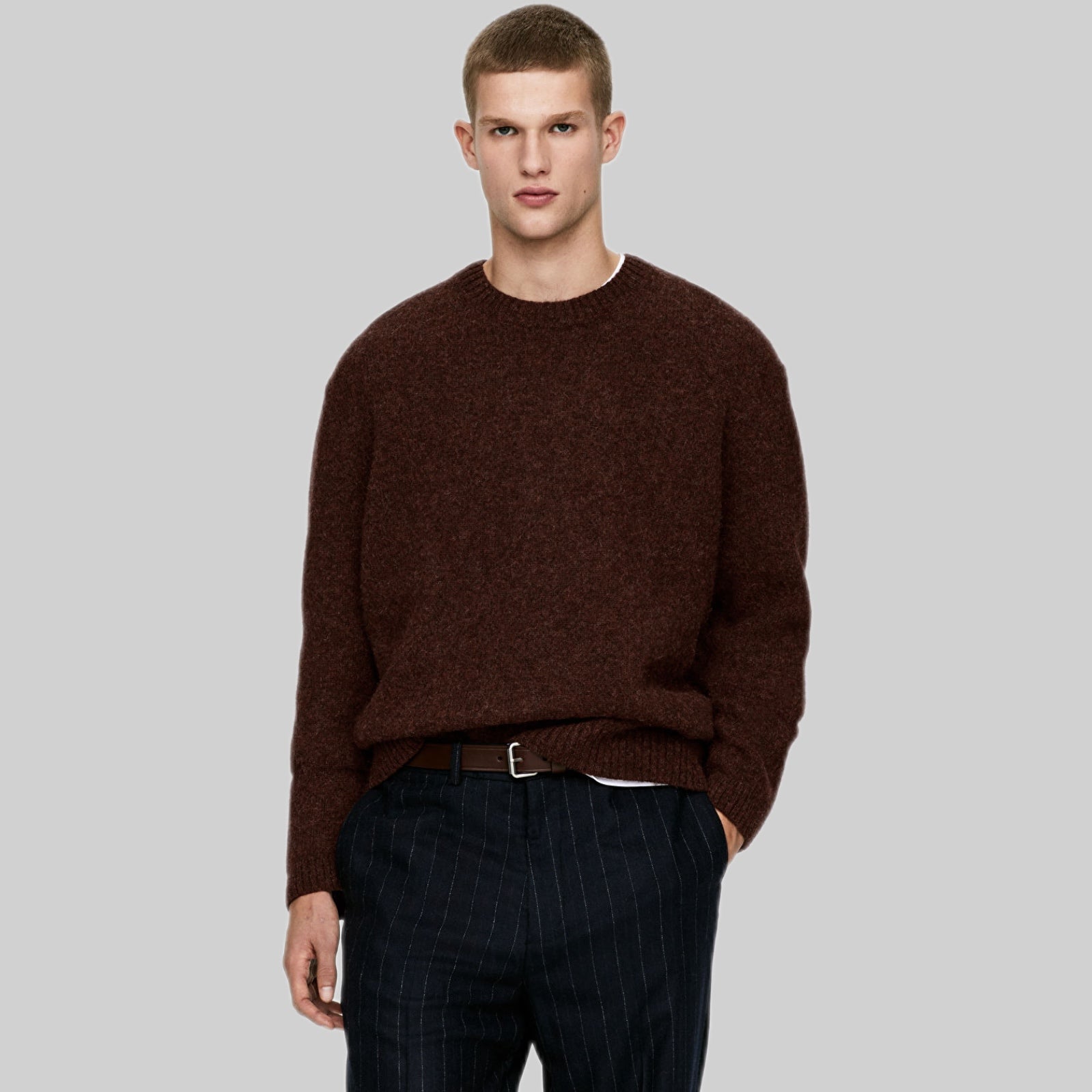 CREW-NECK WOOL JUMPER - RWS-CERTIFIED SUSTAINABILITY