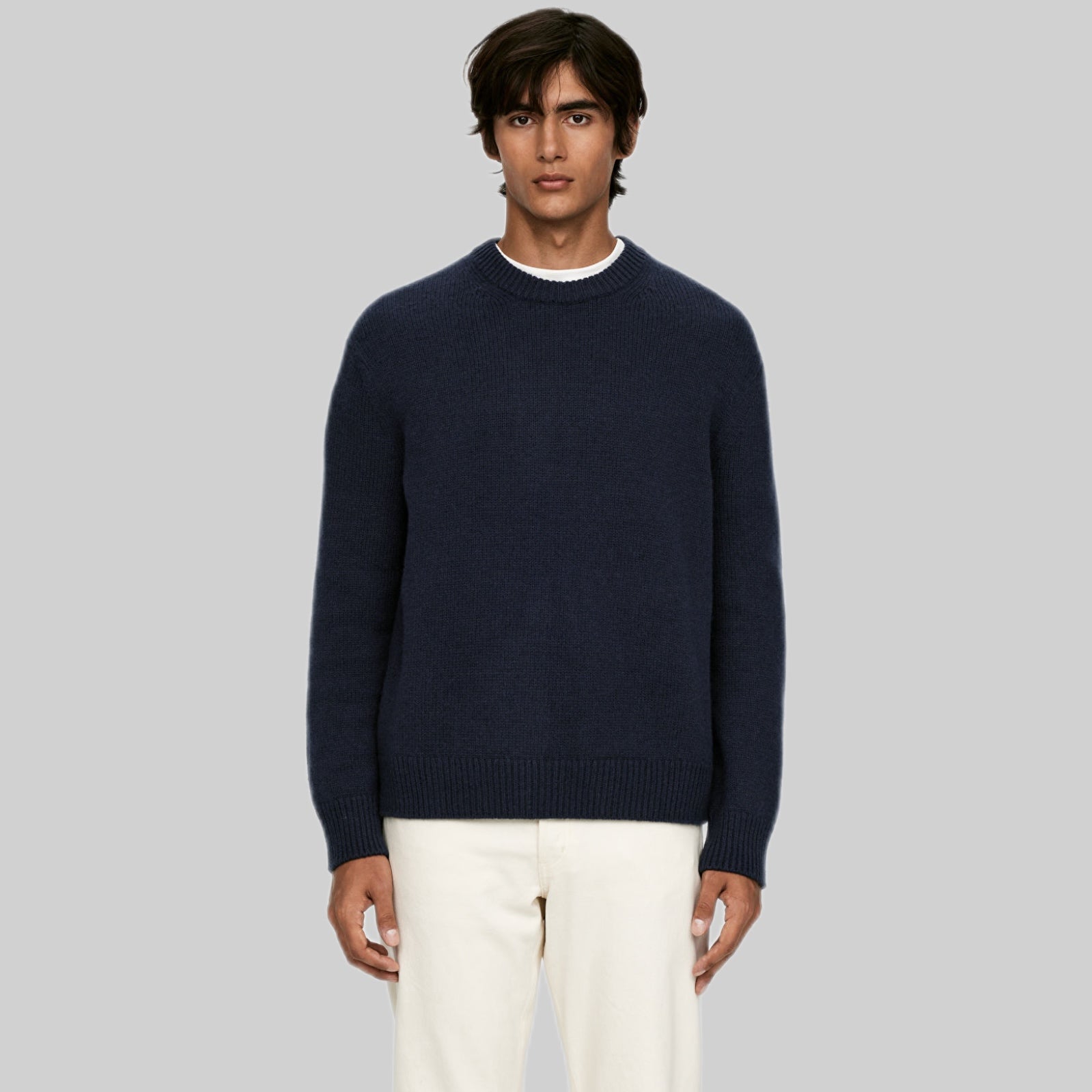 Arket Heavy Knit Wool Jumper, Model Men, Front