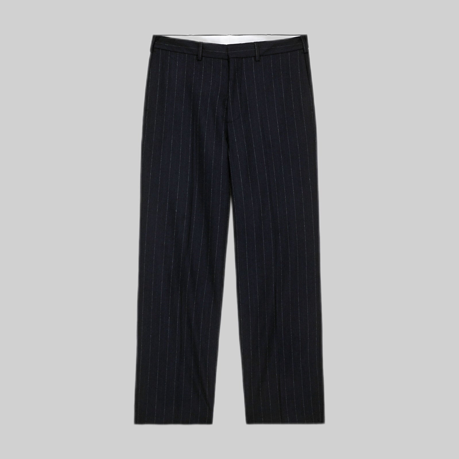 Pinstripe Trousers - Dark Blue