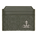 Green Embossed Nappa Slim Card Holder
