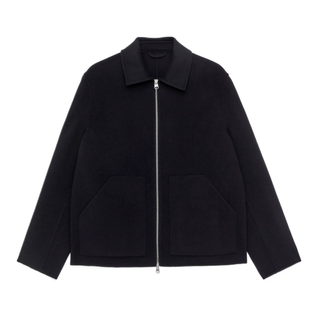 Double-Face Wool Blend Jacket Dark Blue