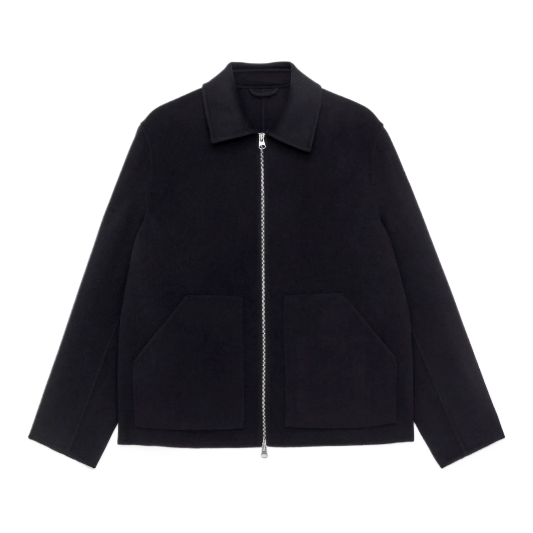 Double-Face Wool Blend Jacket Dark Blue