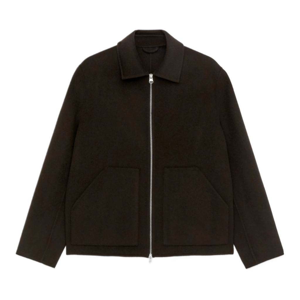 Double-Face Wool Blend Jacket Brown