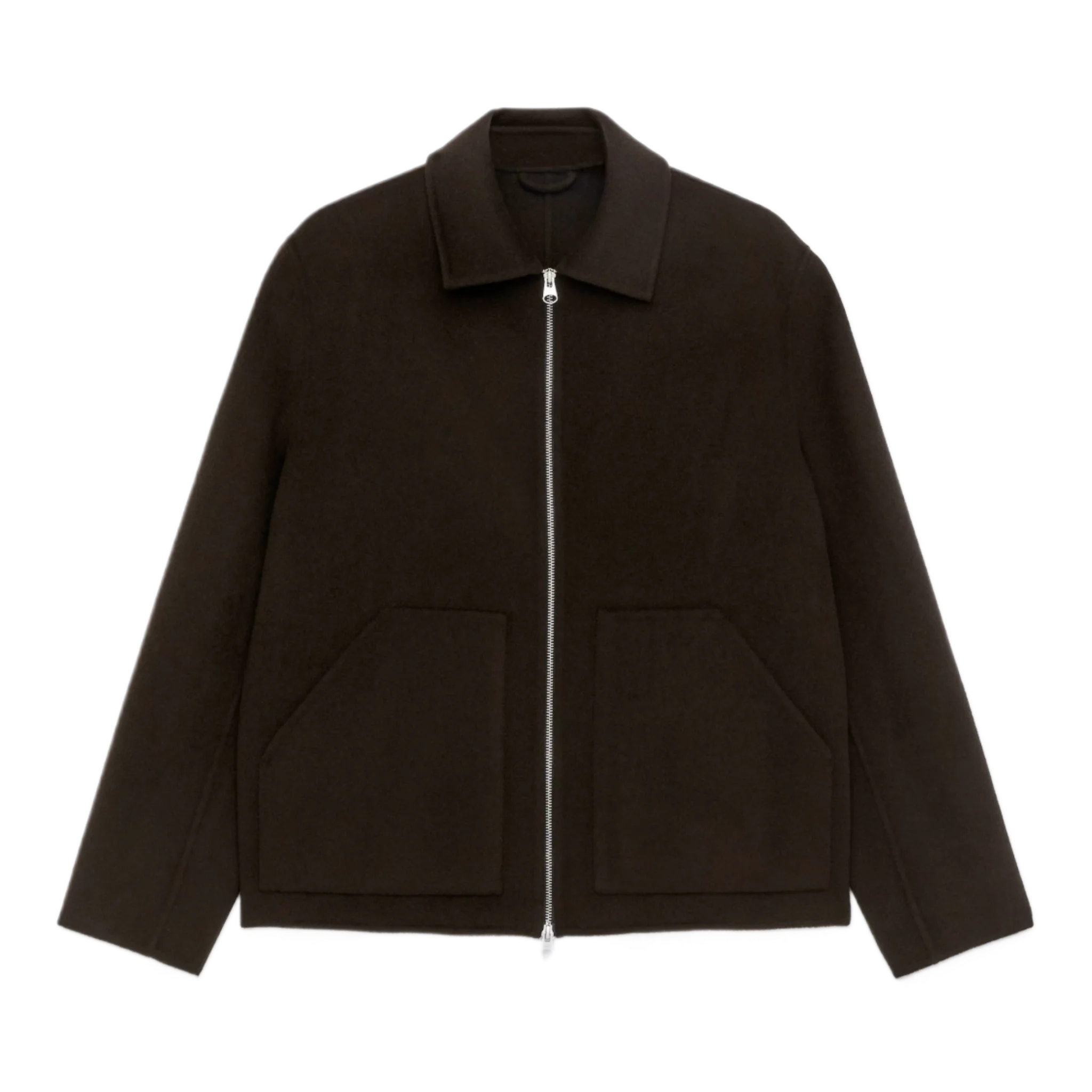 Double-Face Wool Blend Jacket Brown