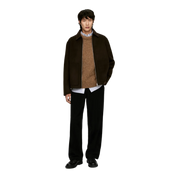 Double-Face Wool Blend Jacket Brown