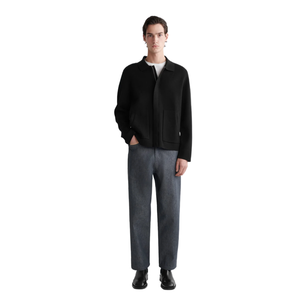 DOUBLE-FACED WOOL KNITTED JACKET