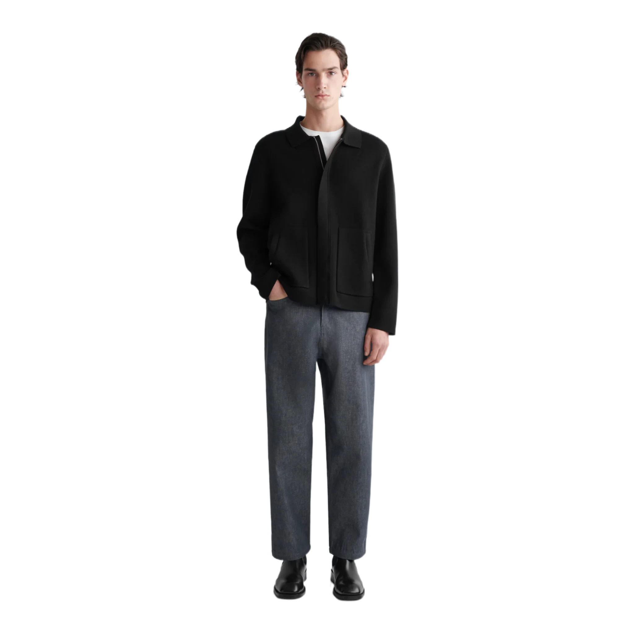 DOUBLE-FACED WOOL KNITTED JACKET