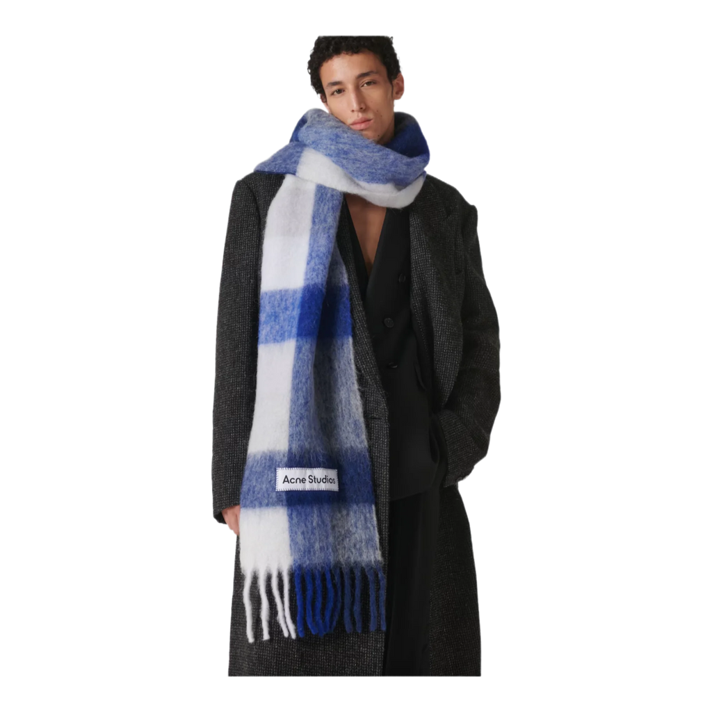 Acne Studios Checked wool-blend scarf