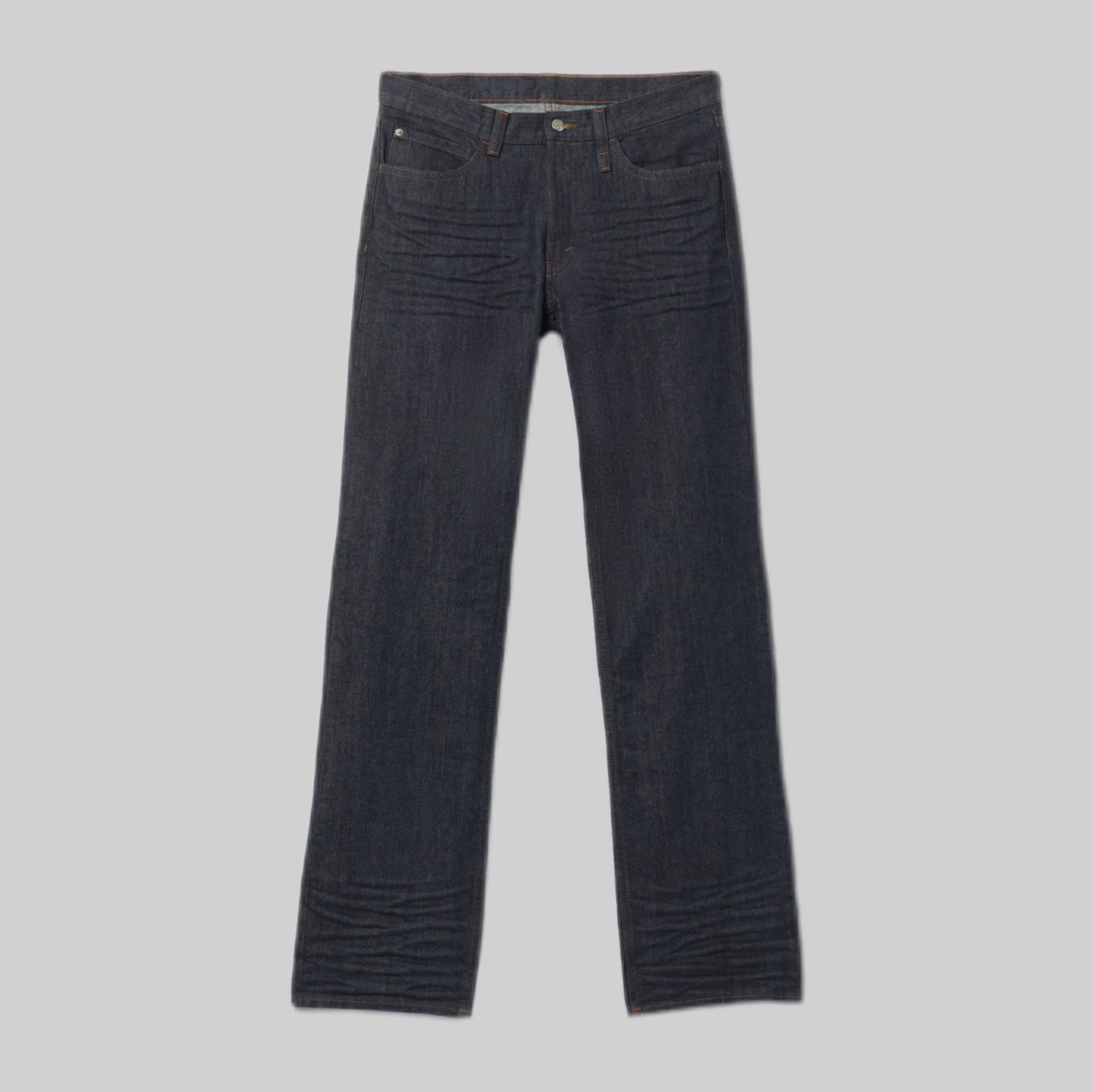 Anti Unisex Low Waist Regular Straight Jeans – Rigid Cotton Denim