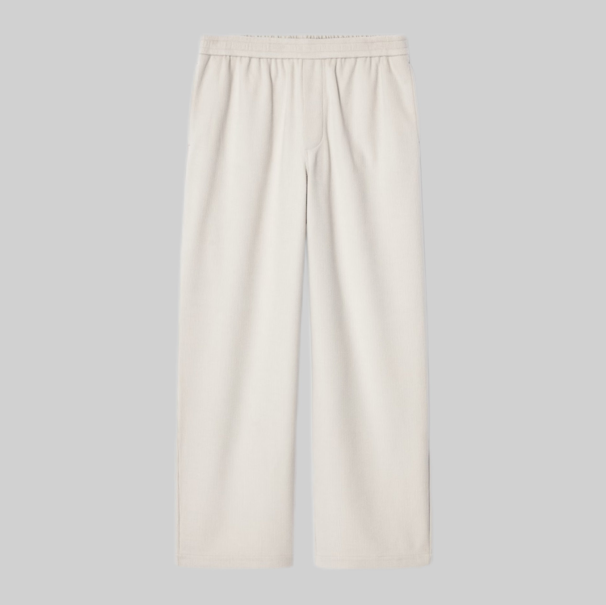 Elasticated Corduroy-Jersey Trousers - Light Mole