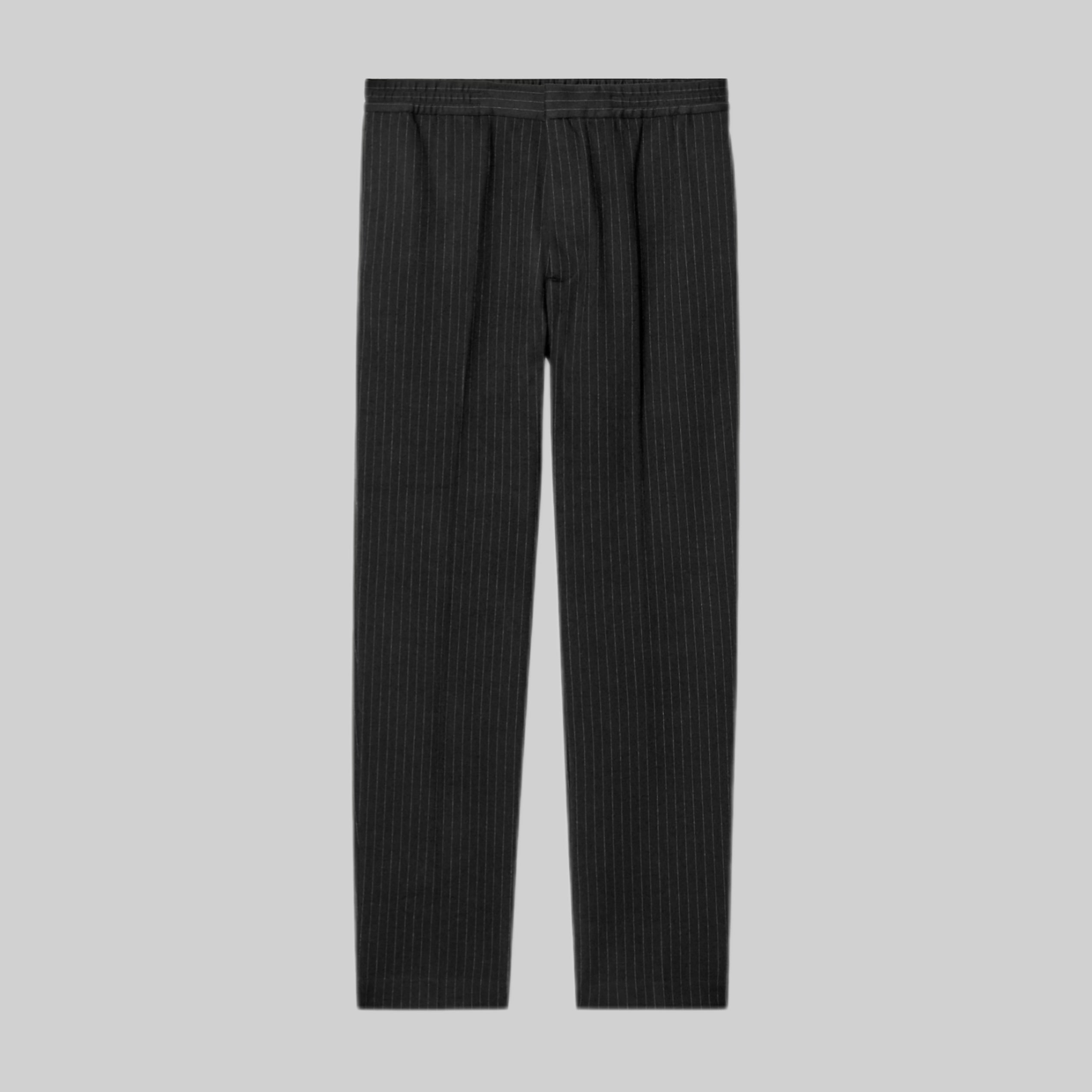 Relaxed Elasticated Pinstriped Trousers