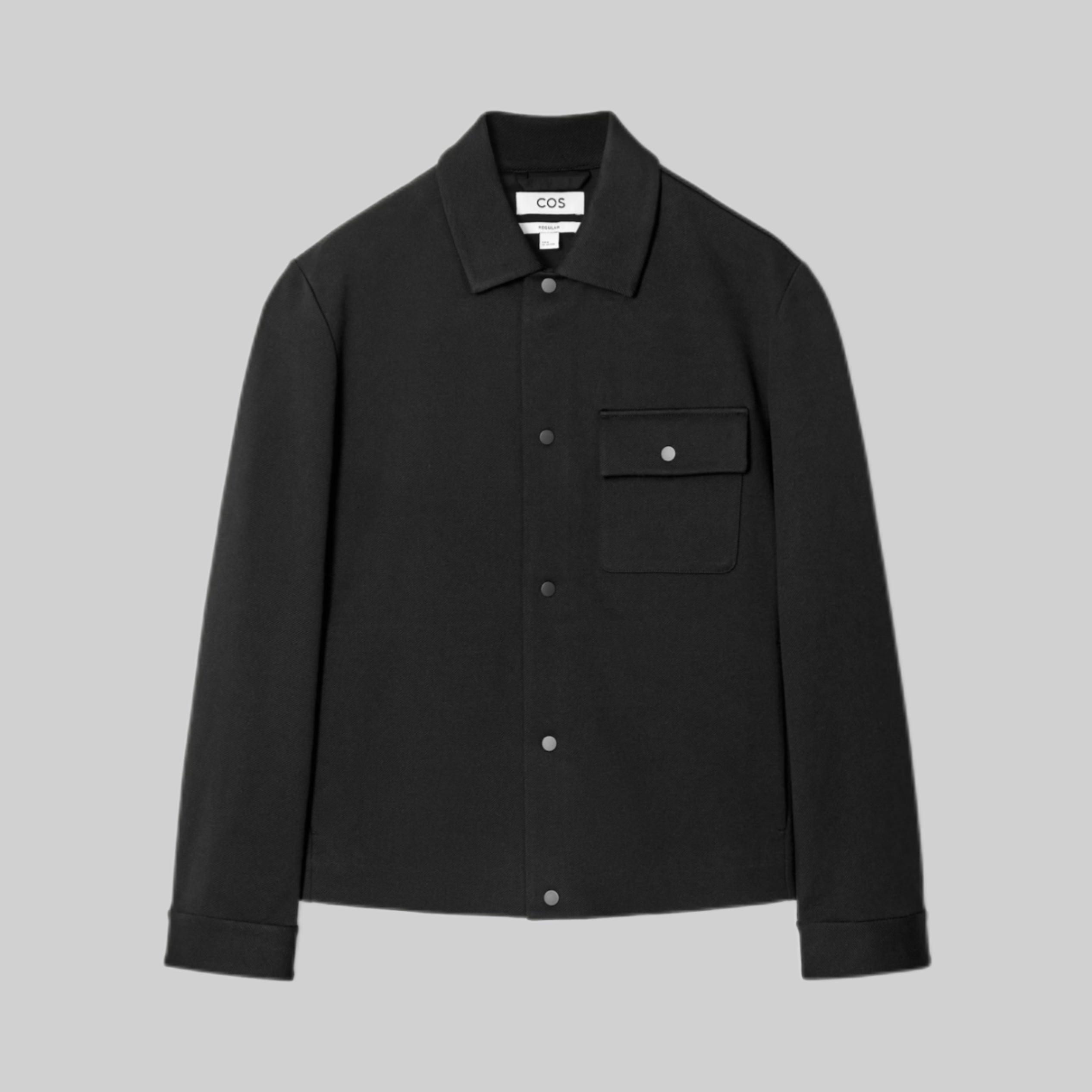 Jersey-Twill Shirt Jacket