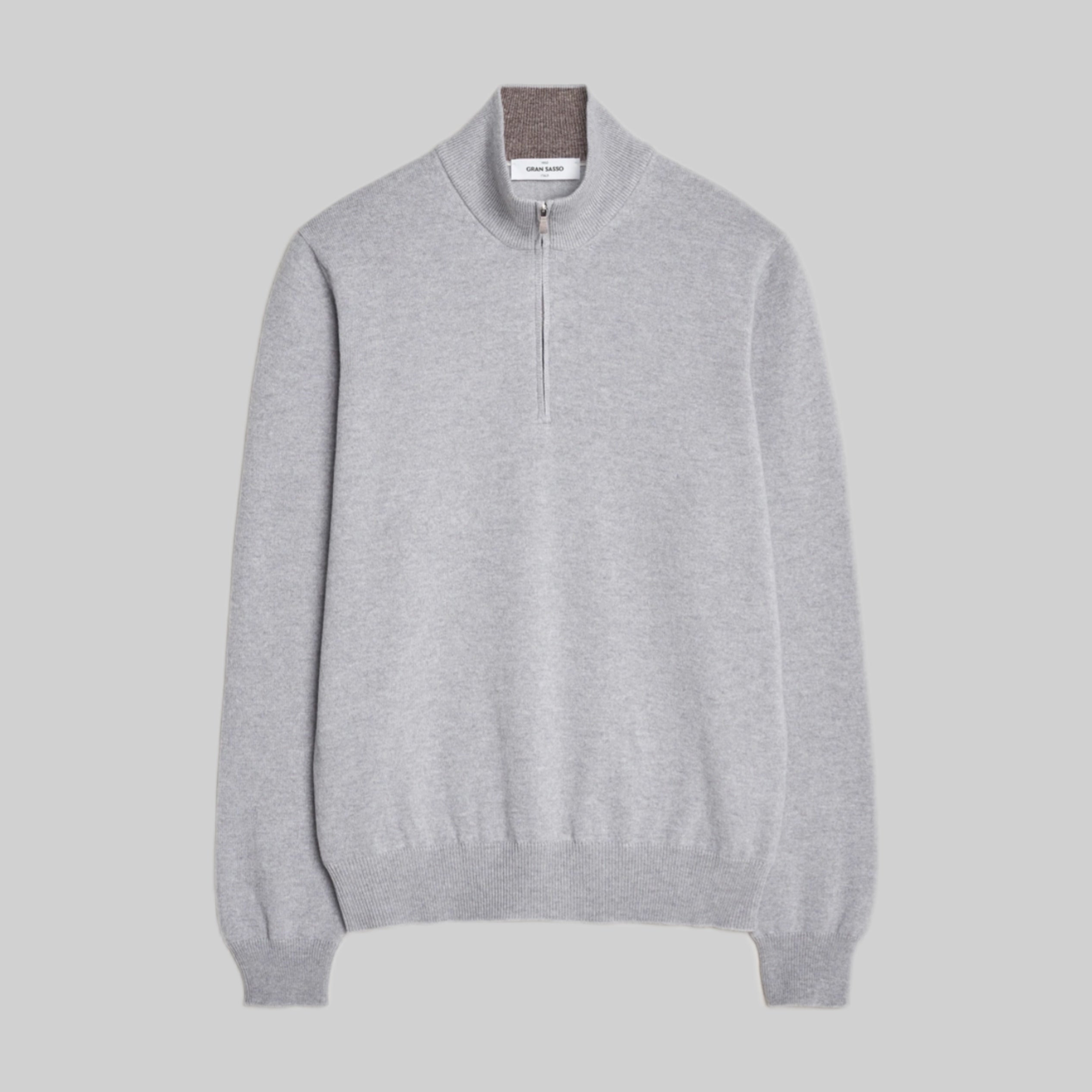 Merino Fashion Half Zip Light - Grey