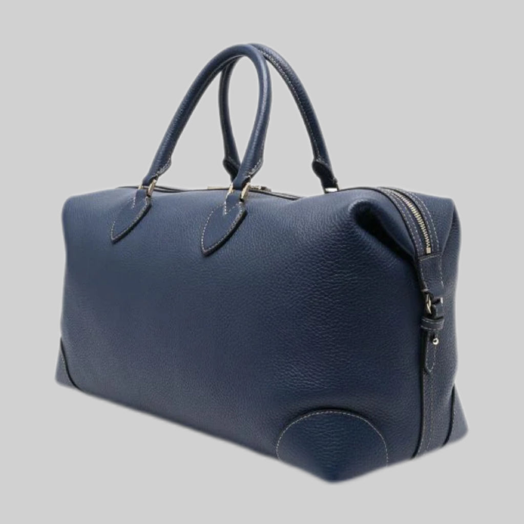 Aspinal Of London duffelbag, blue, men, frontside