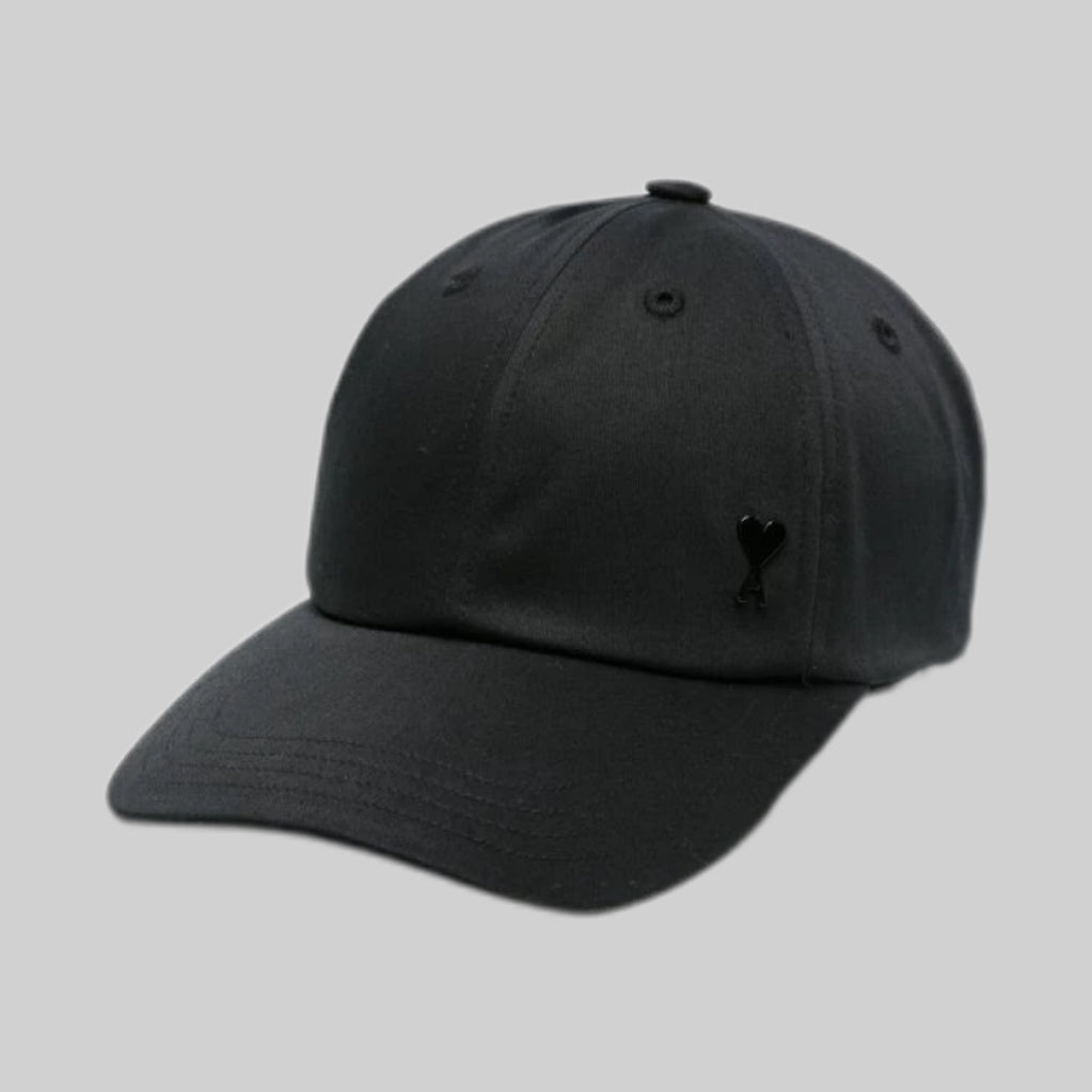 Ami Paris Cap, Black, Men, Frontside