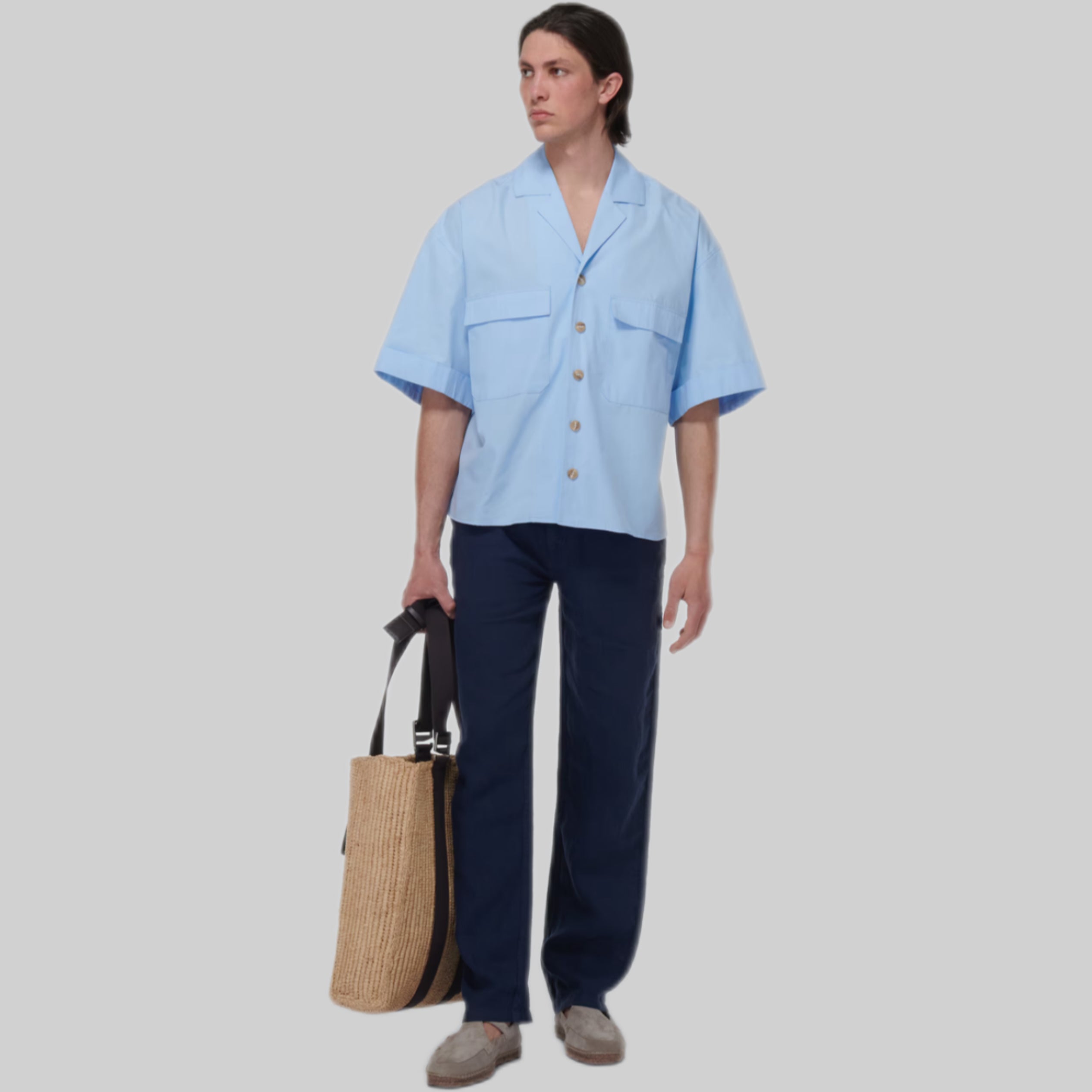 Linen pants, Vilebrequin, Blue