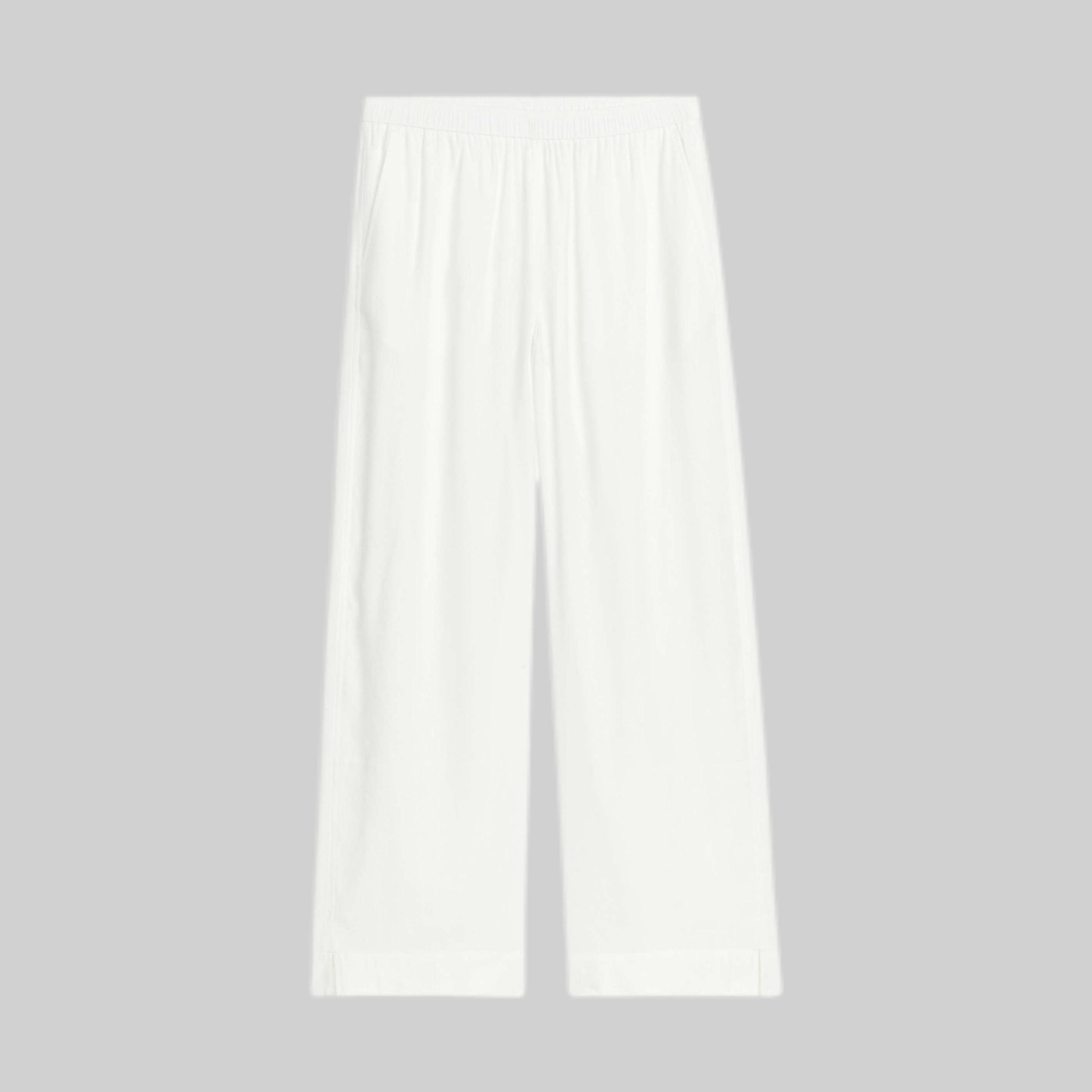 Arket linen pants for women, White, frontside