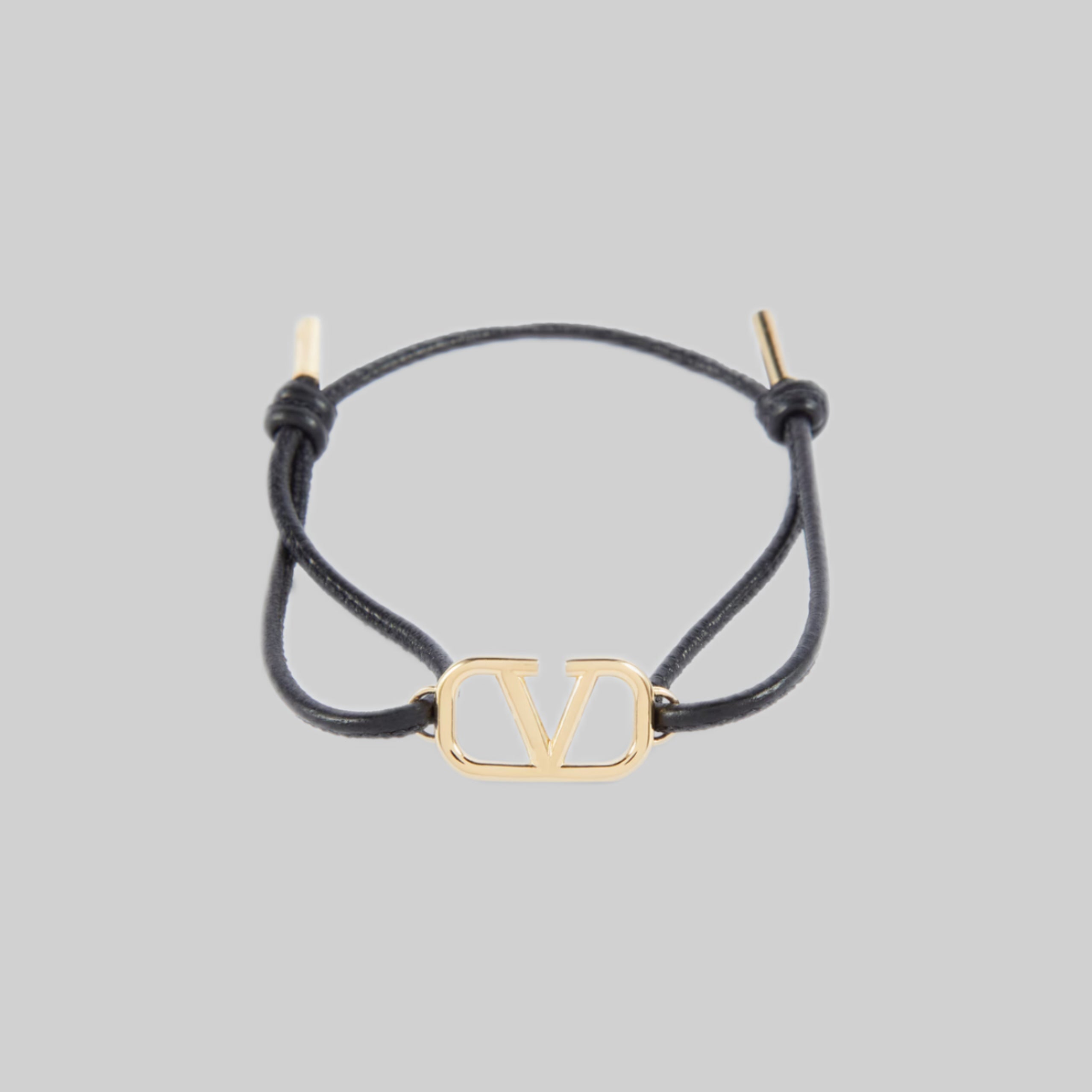 V Logo leather bracelet