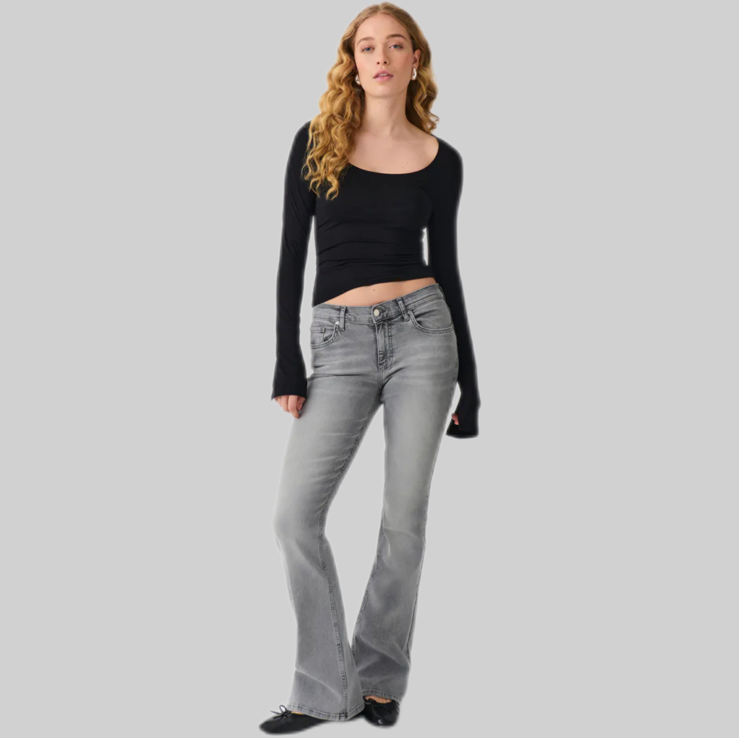 Gina Tricot jeans, women, grey