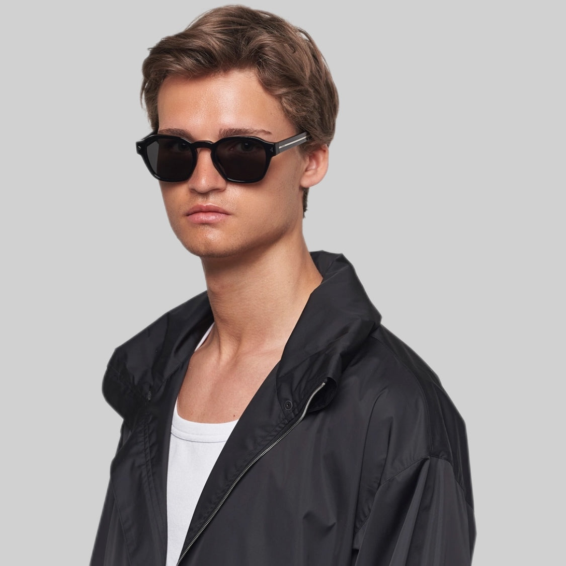 Prada sunglasses, frontside, men, black, model