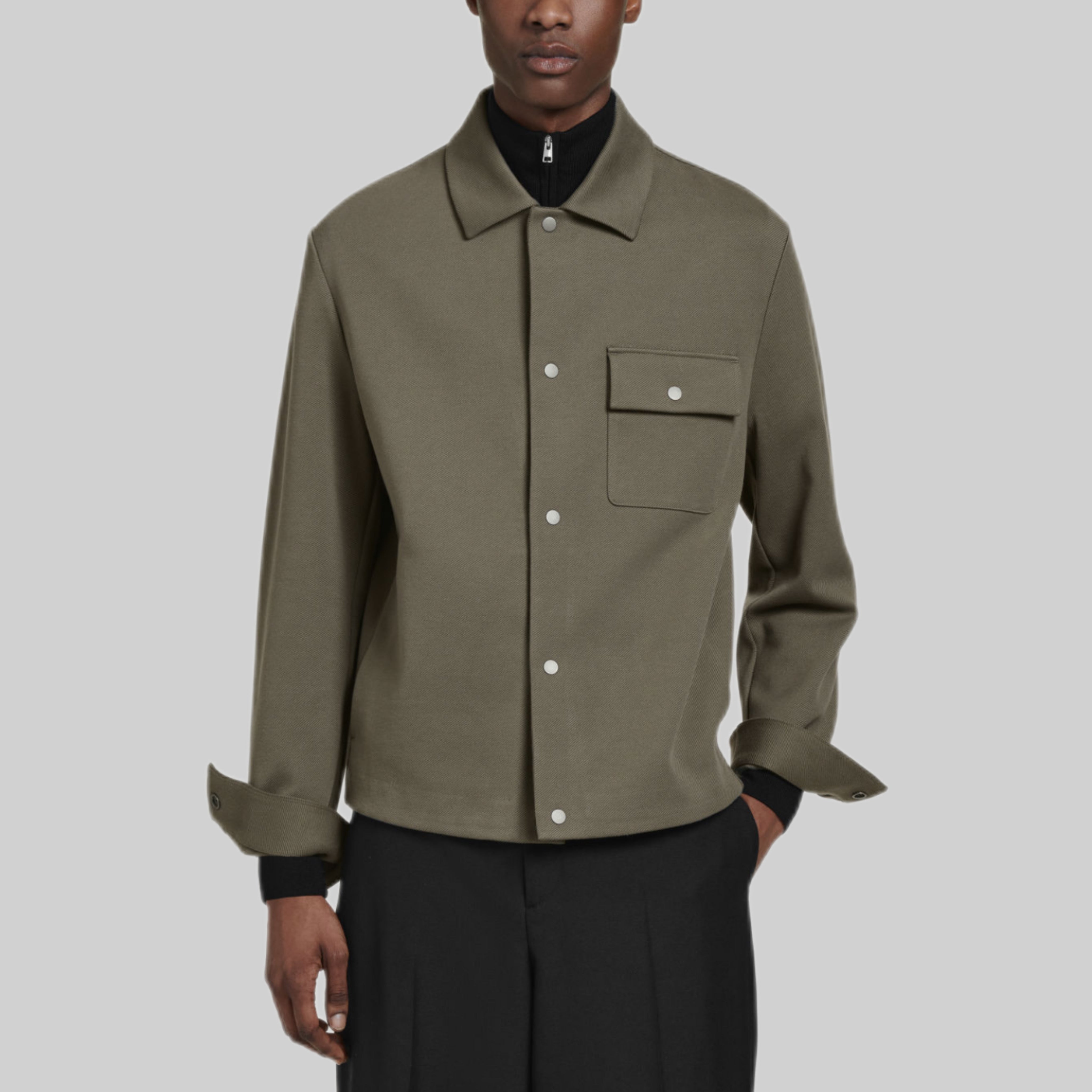 COS Jersey-Twill Shirt Jacket