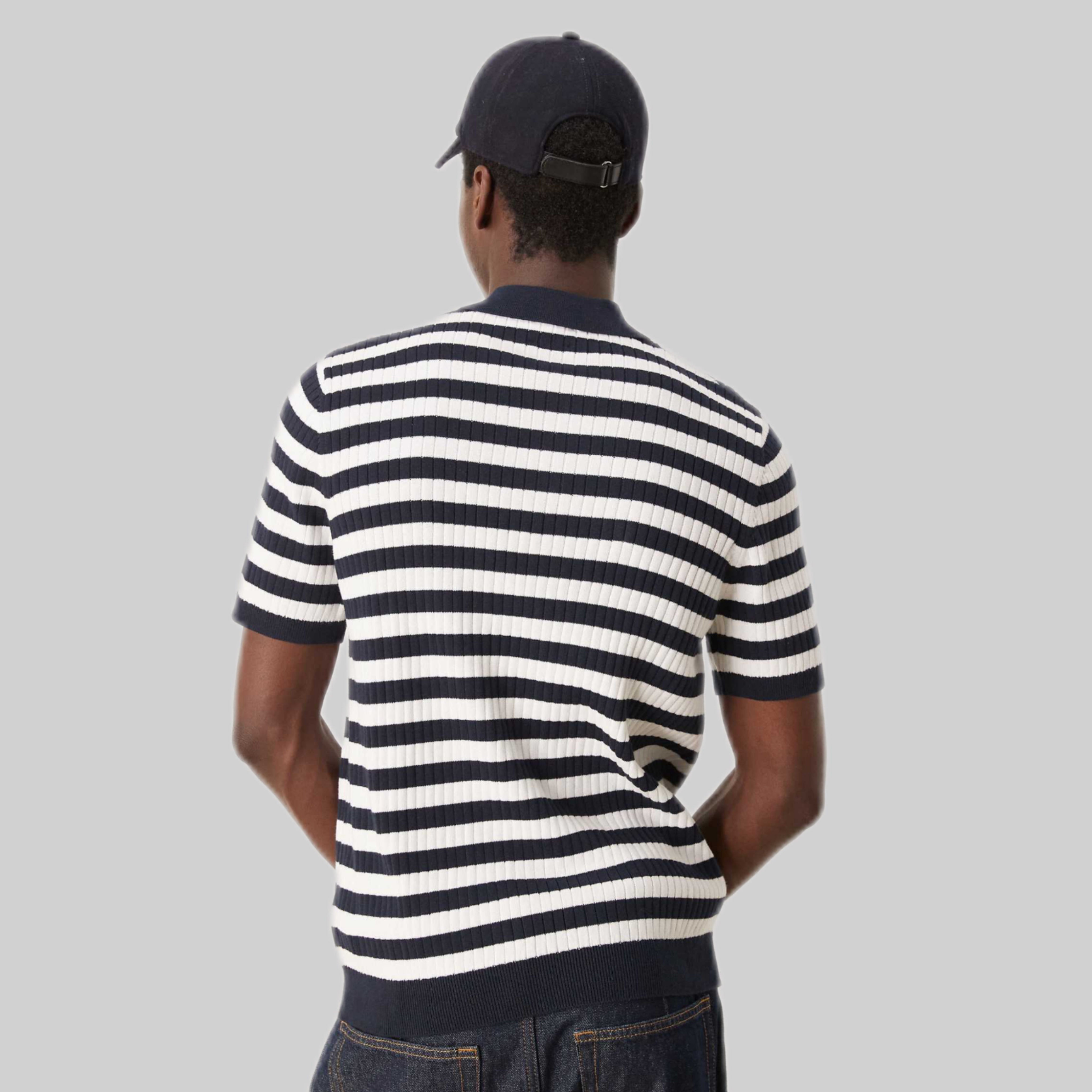 ASOS DESIGN Striped Knitted Polo