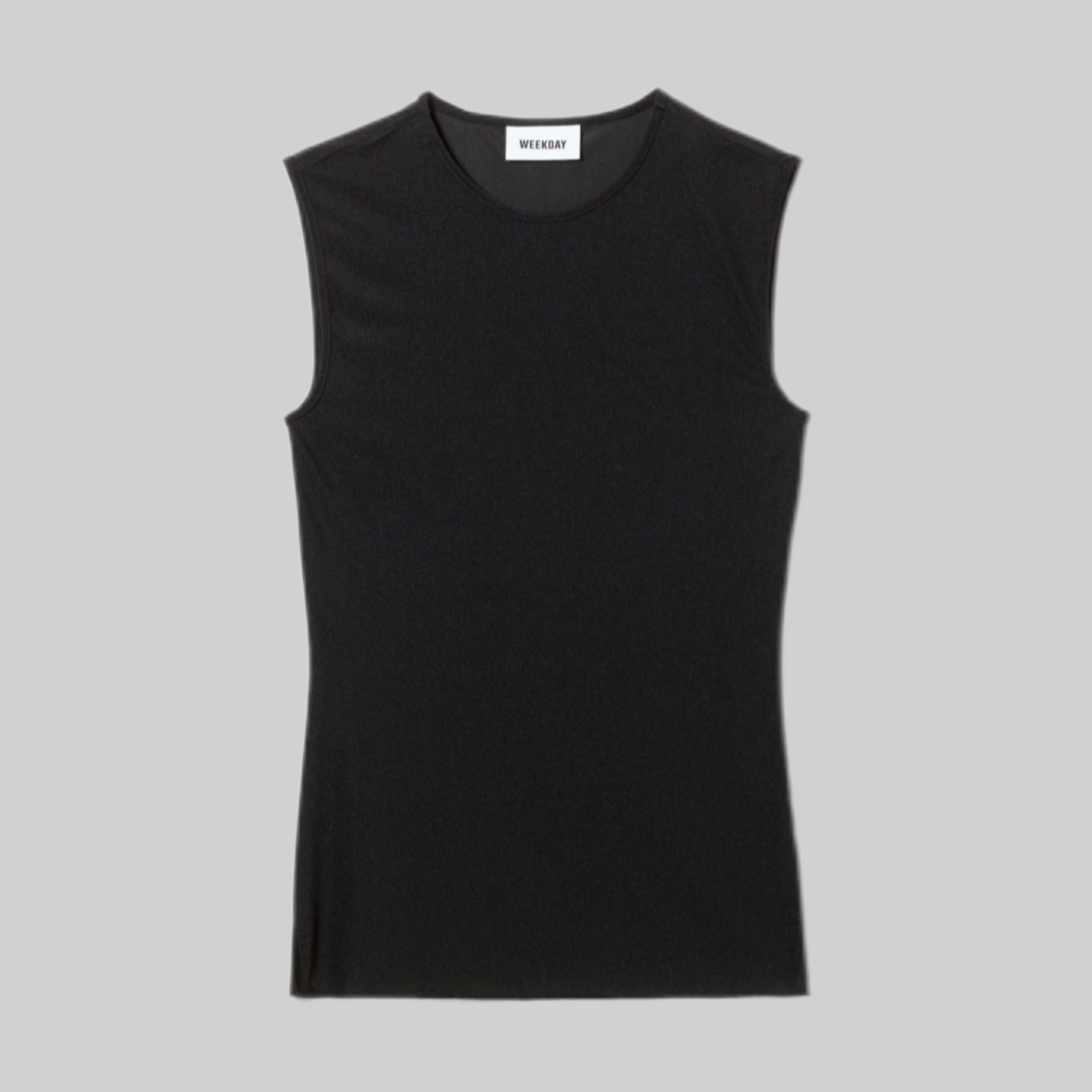 Weekday top, women, black, frontside