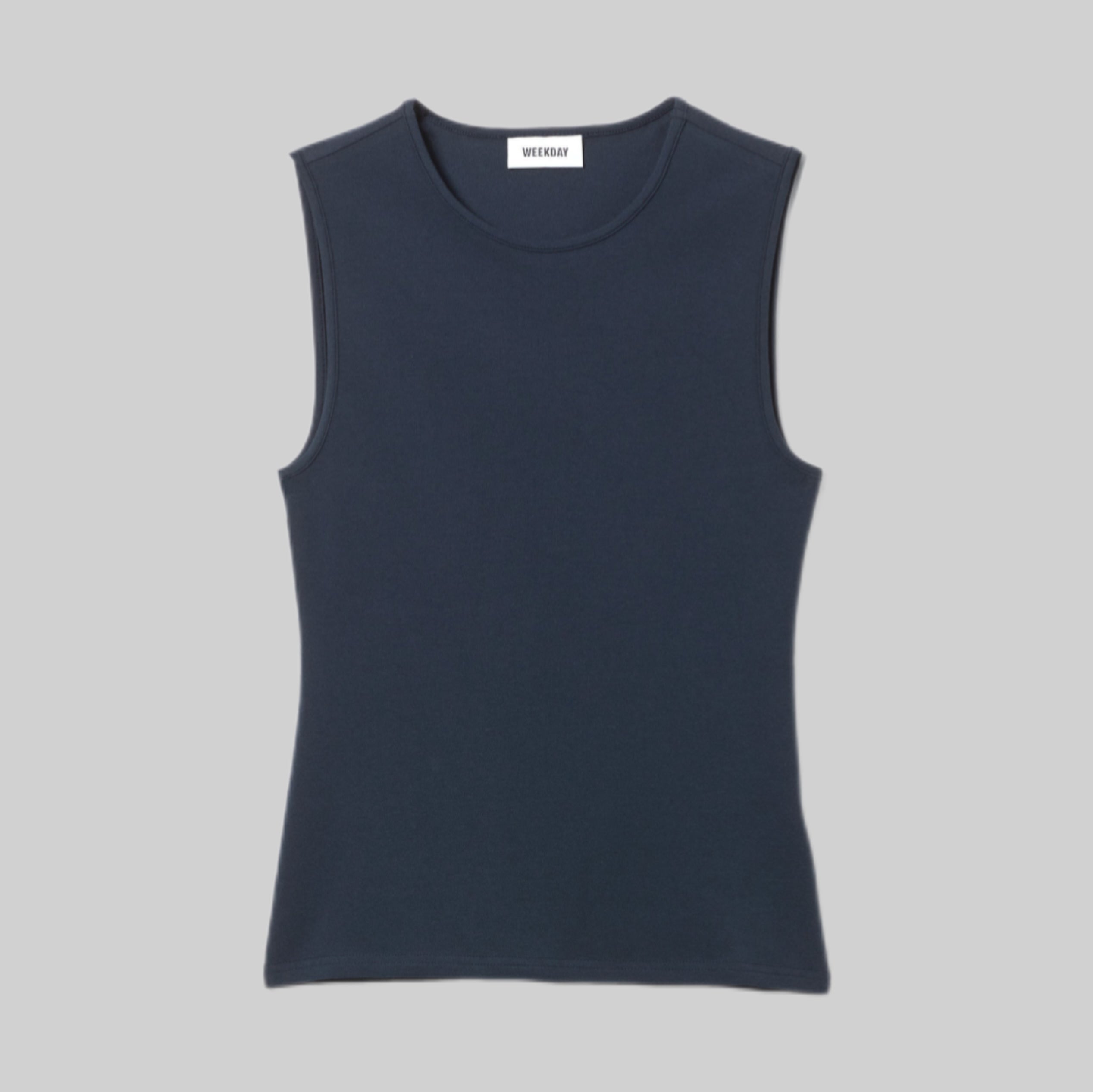 Weekday top, women, blue, frontside