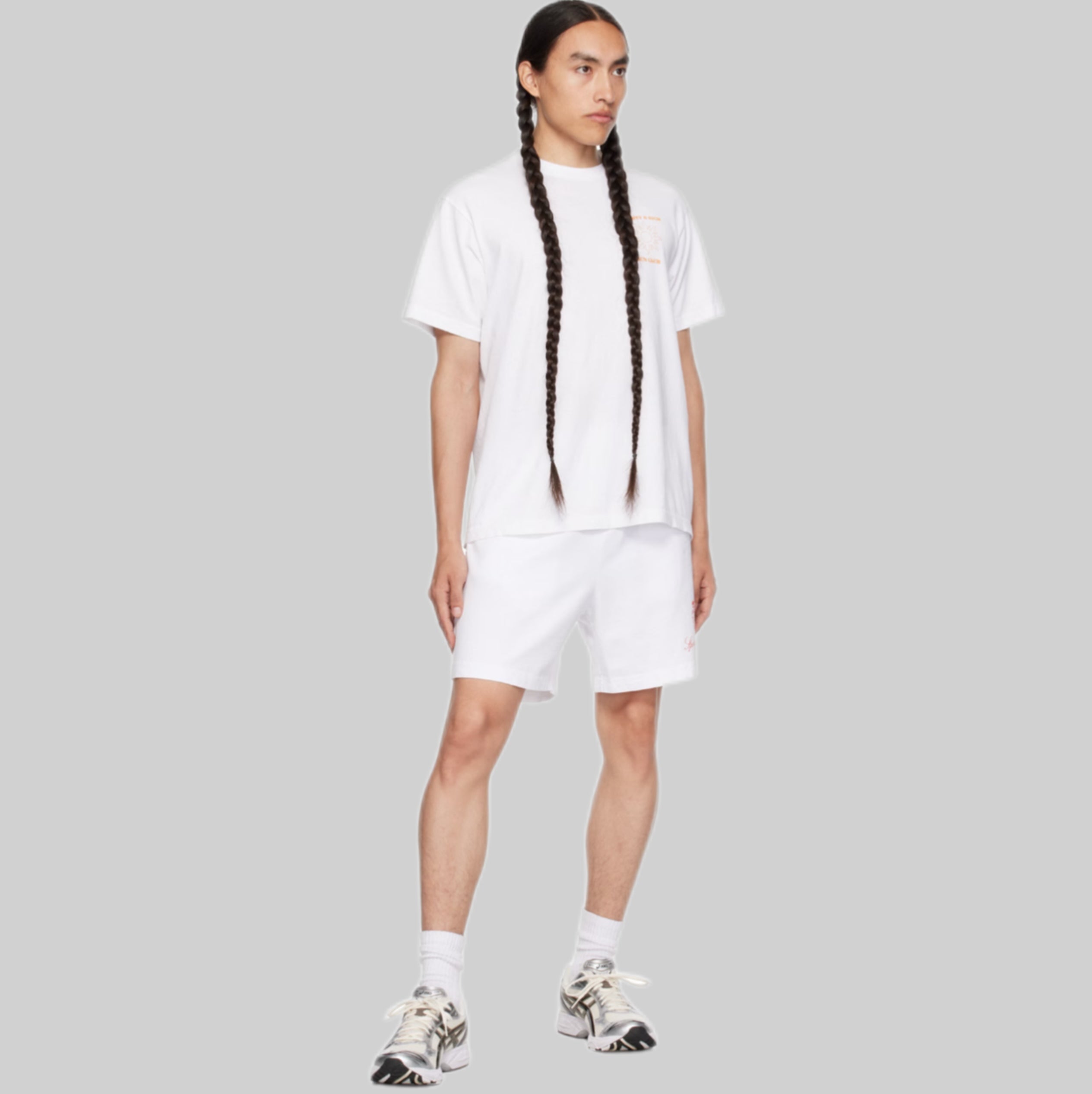 SPORTY & RICH shirts, white, frontside, model