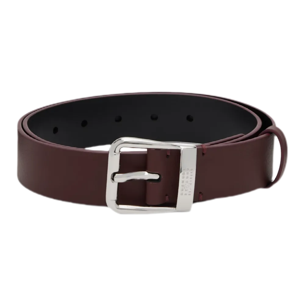 Burgundy Leather Belt